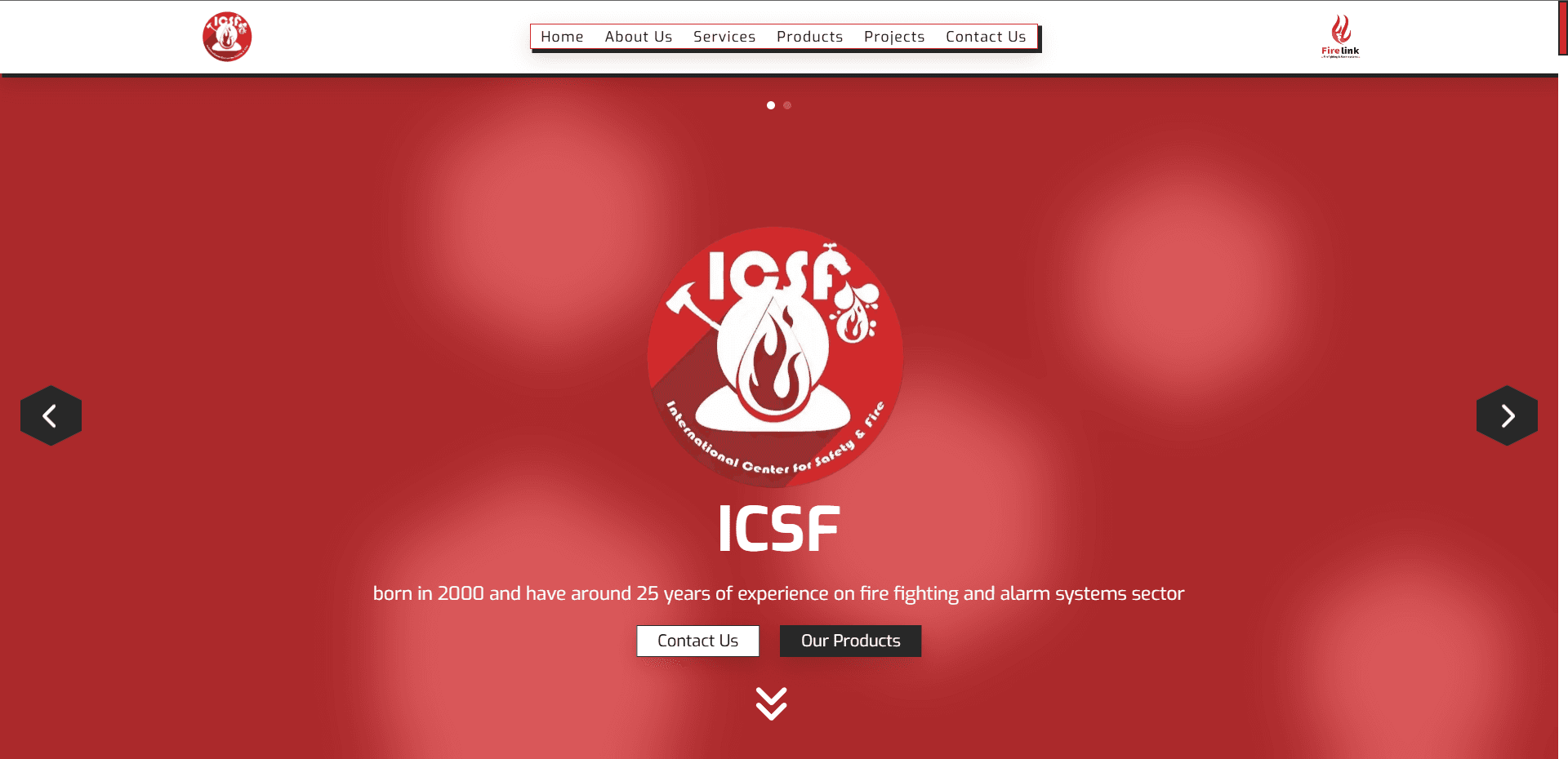 ICSF - International Center for Safety & Fire Company website project