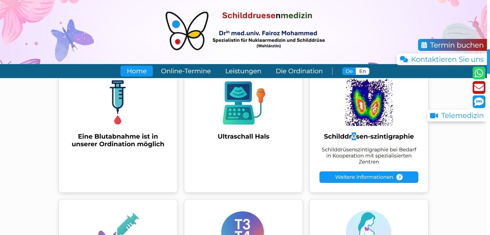 Schilddrüsenmedizin - A website for a Throyd clinic in Vienna of Dr. Fairoz Muhammed